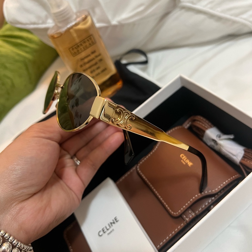 CELINE TRIOMPHE OVAL METAL 01 SUNGLASSES - Picture 5 of 10